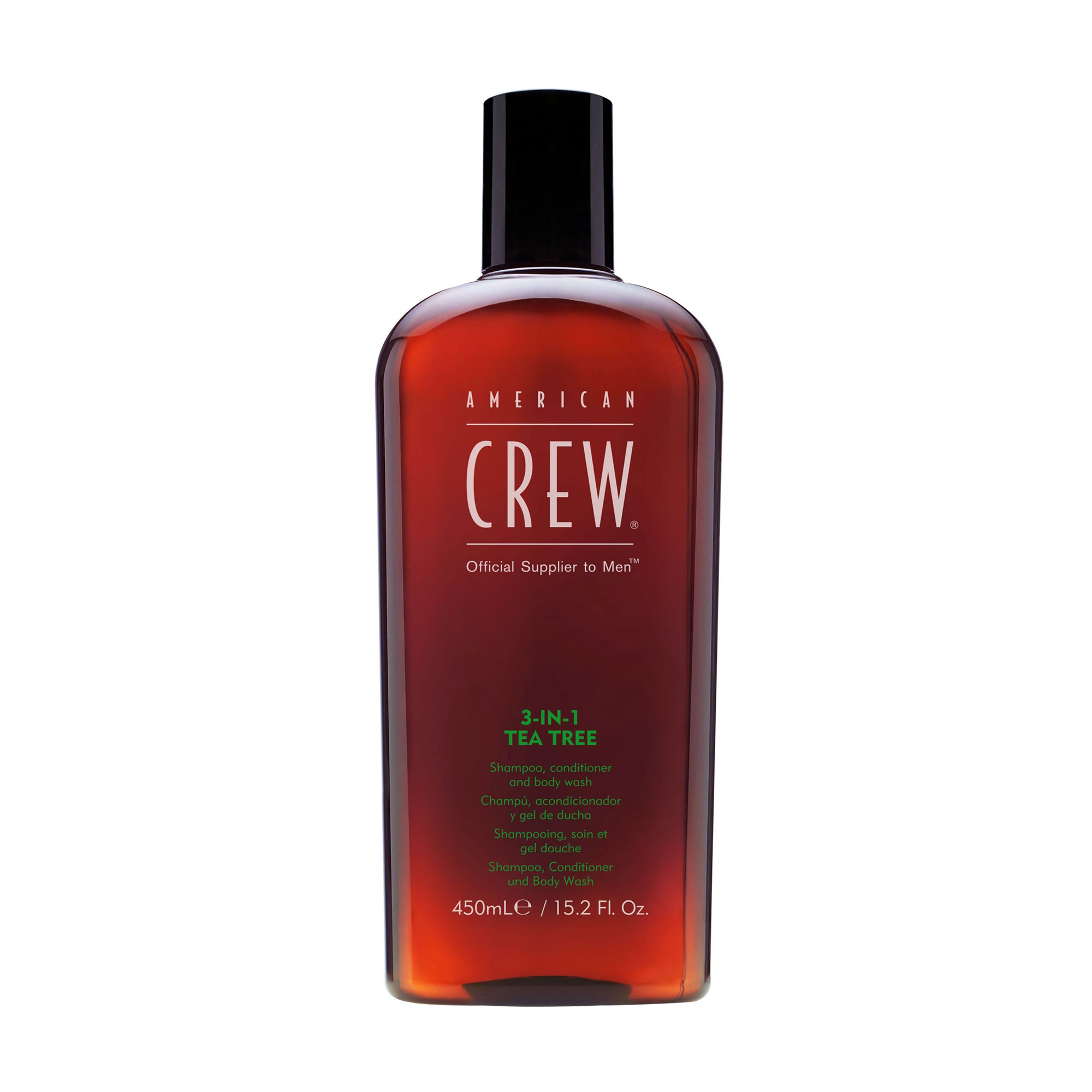 Засіб по догляду за волоссям та тілом American Crew 3-in-1 Tea Tree Shampoo, Conditioner and Body Wash Чайне дерево, чоловічий, 450 мл